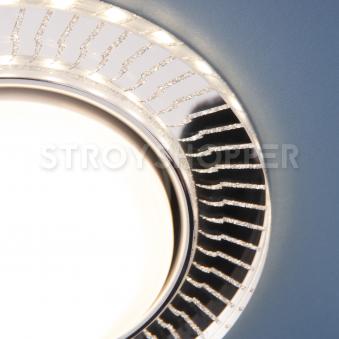 Встраиваемый точечный светильник с LED подсветкой 3033 GX53 CL/SL прозрачный/серебро