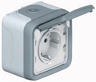Legrand Plexo Серый Розетка с/з с крышкой, винтовой зажим, накладная, в сборе IP55 (069733) Legrand Plexo Серый Розетка с/з с крышкой, винтовой зажим, накладная, в сборе IP55 (069733)