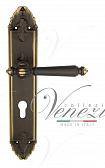 Дверная ручка Venezia на планке PL90 мод. Pellestrina (темная бронза) под цилиндр