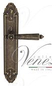Дверная ручка Venezia на планке PL90 мод. Castello (ант. бронза) проходная
