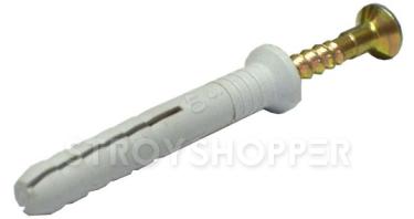Дюбель-гвоздь D 6мм, L 80 мм (коробка 100 шт)
