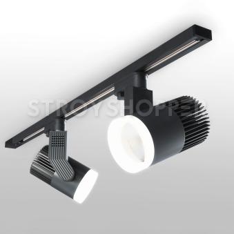 Трековый светодиодный светильник для однофазного шинопровода Accord черный 20W 4200K LTB36