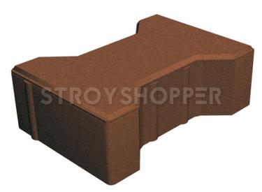 Тротуарная плитка "Катушка" коричневый, 240x130x80