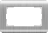 Рамка для двойной розетки (серебряный) WL12-Frame-01-DBL