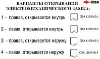 Накладной электромеханический замок Cisa 11630.60.4 (участок №4)