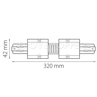 Соединитель регулируемый гибкий трехфазный Lightstar Barra 504157