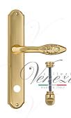 Дверная ручка Venezia на планке PL02 мод. Casanova (полир. латунь) сантехническая