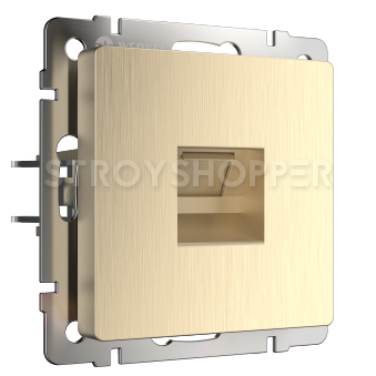 Розетка Ethernet RJ-45 (шампань рифленый) WL10-RJ-45