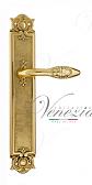 Дверная ручка Venezia на планке PL97 мод. Casanova (полир. латунь) проходная