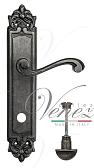 Дверная ручка Venezia на планке PL96 мод. Vivaldi (ант. серебро) сантехническая