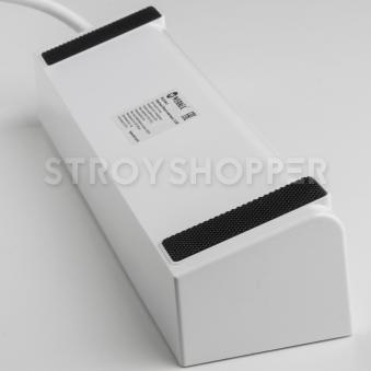 Розеточный блок 4-х местный + 3 USB белый/черный WL20-04-03