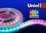 Светодиодная лента Uniel 12 V открытые ULS-5050-60LED/m-10mm-IP33-DC12V-14,4W/m-5M-RGB Светодиодная лента Uniel 12 V открытые ULS-5050-60LED/m-10mm-IP33-DC12V-14,4W/m-5M-RGB