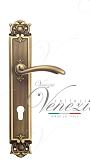 Дверная ручка Venezia на планке PL97 мод. Versale (мат. бронза) под цилиндр