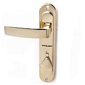 Дверная ручка на планке Apecs HP-42.0101-S-C-G-R правая (золото)