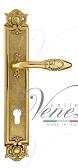 Дверная ручка Venezia на планке PL97 мод. Casanova (полир. латунь) под цилиндр