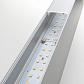 Линейный светодиодный накладной односторонний светильник 53см 10Вт 3000К матовое серебро 101-100-30-