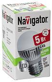Лампа светодиодная  Navigator NLL-G45-5-230-2.7k-E27 (теплый свет, 5 Вт, 230 В)