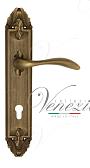 Дверная ручка Venezia на планке PL90 мод. Alessandra (мат. бронза) под цилиндр