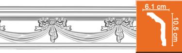 Плинтус с орнаментом Decomaster  95603 (размер 105х61х2400)