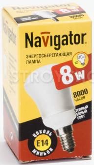 Лампа э/сб Navigator NСL-R50-08-830-E14  теплый (8Вт)