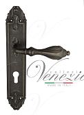 Дверная ручка Venezia на планке PL90 мод. Anafesto (ант. серебро) под цилиндр