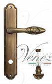 Дверная ручка Venezia на планке PL98 мод. Casanova (мат. бронза) сантехническая, повор
