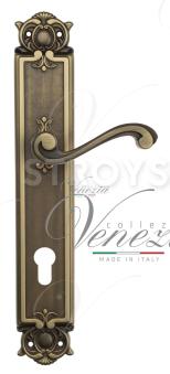 Дверная ручка Venezia на планке PL97 мод. Vivaldi (мат. бронза) под цилиндр