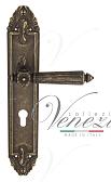 Дверная ручка Venezia на планке PL90 мод. Castello (ант. бронза) под цилиндр