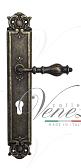 Дверная ручка Venezia на планке PL97 мод. Gifestion (ант. бронза) под цилиндр