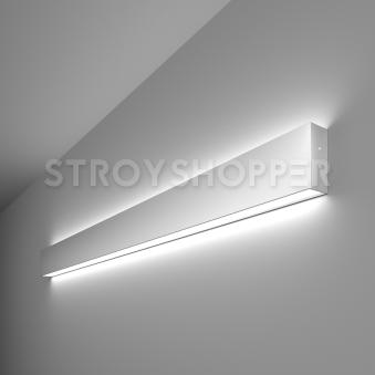 Линейный светодиодный накладной двусторонний светильник 103см 40Вт 6500K матовое серебро 101-100-40-