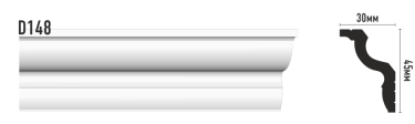 Плинтус потолочный Decomaster D148 (45х30х2000мм)
