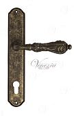 Дверная ручка Venezia на планке PL02 мод. Monte Cristo (ант. бронза) под цилиндр