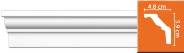 Плинтус гладкий Decomaster DP 18 (размер 59х48х2400)