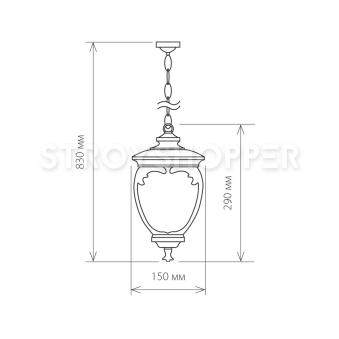 Уличный подвесной светильник IP44 GLYF-8024H