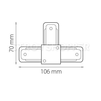 Соединитель T-образный однофазный Lightstar Barra 502137