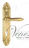 Дверная ручка Venezia на планке PL90 мод. Castello (полир. латунь) под цилиндр