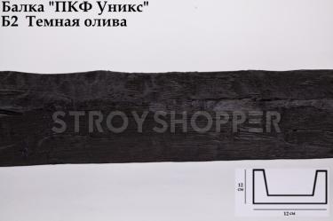 Декоративная балка Уникс (Темная Олива) 120х120х3000