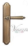 Дверная ручка Venezia на планке PL98 мод. Castello (мат. бронза) проходная