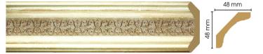 Потолочный плинтус (карниз) Decomaster 167-281 (размер 48х48х2400)