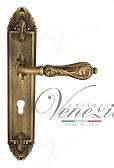 Дверная ручка Venezia на планке PL90 мод. Monte Cristo (мат. бронза) под цилиндр