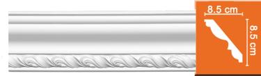 Плинтус с орнаментом Decomaster 95779 гибкий (размер 85x85x2400)