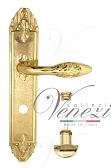 Дверная ручка Venezia на планке PL90 мод. Casanova (полир. латунь) сантехническая