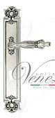 Дверная ручка Venezia на планке PL97 мод. Olimpo (натур. серебро + чернение) под цилин