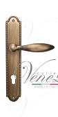 Дверная ручка Venezia на планке PL98 мод. Maggiore (мат. бронза) под цилиндр