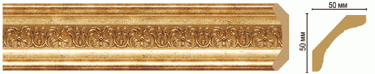 Потолочный плинтус (карниз) Decomaster 167-126 (размер 48х48х2400)