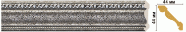 Цветной карниз Decomaster 124-44 (размер 44х44х2400)