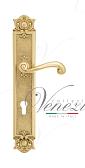 Дверная ручка Venezia на планке PL97 мод. Carnevale (полир. латунь) под цилиндр